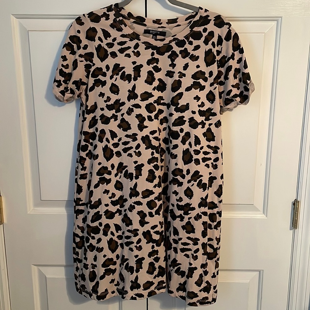 Cheetah Print Dress 100% Cotton